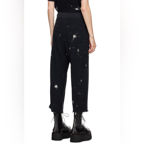 R13 Black Articulated Knee Sweatpants Size 25 - Picture 3 of 10